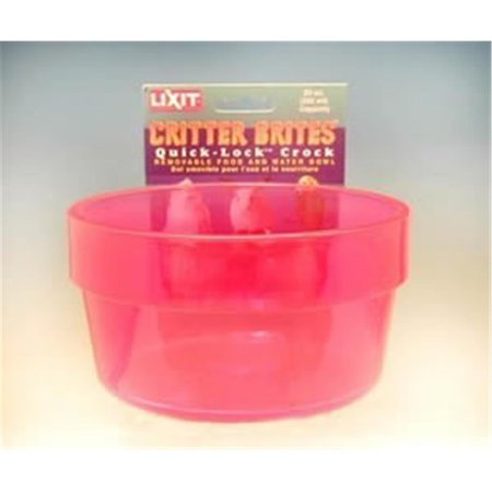 LIXIT Lixit 250-00520 Lixit 20 oz Neon Quick Lock Crock Assorted Colors 250-00520